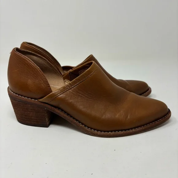 Madewell The Brady Low Cut Leather Booties English Saddle Size 6 - Picture 5 of 14